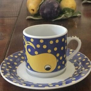 Moreno Porcelain Polka Dots 2 Person Expresso Cup Sets